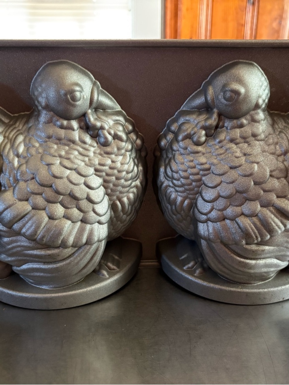 Nordic Ware 3D Turkey cake pan. The perfect classic at Thanksgiving!